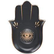 Black Buddha Hand Small Tray Devil's Eye Jewelry Plate