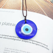 Blue eye glass pendant