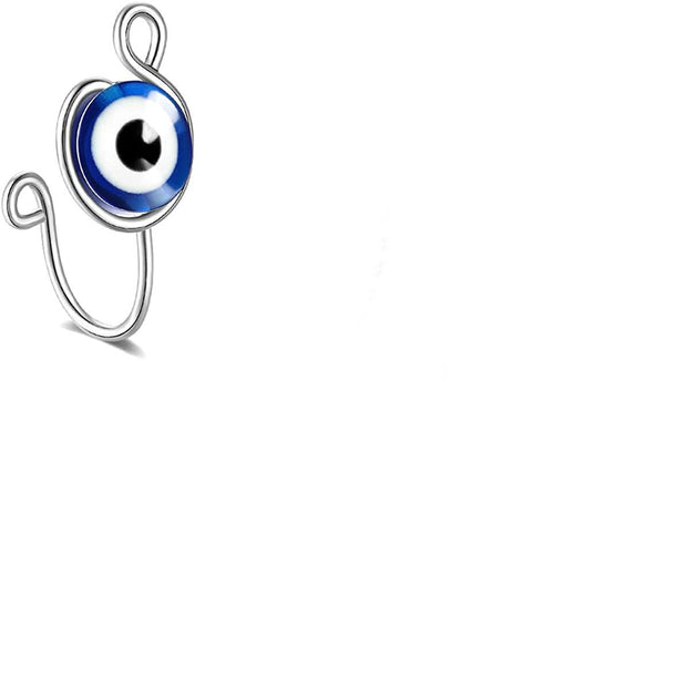 Stainless Steel Devil's Eye False Nose Ring