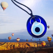 Blue eye glass pendant