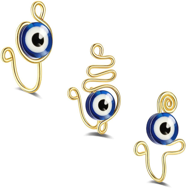 Stainless Steel Devil's Eye False Nose Ring