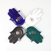 Black Buddha Hand Small Tray Devil's Eye Jewelry Plate