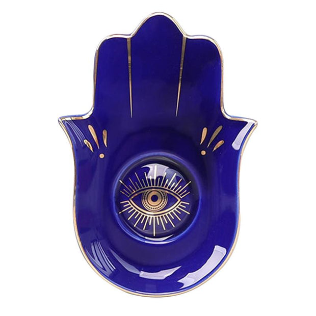 Black Buddha Hand Small Tray Devil's Eye Jewelry Plate