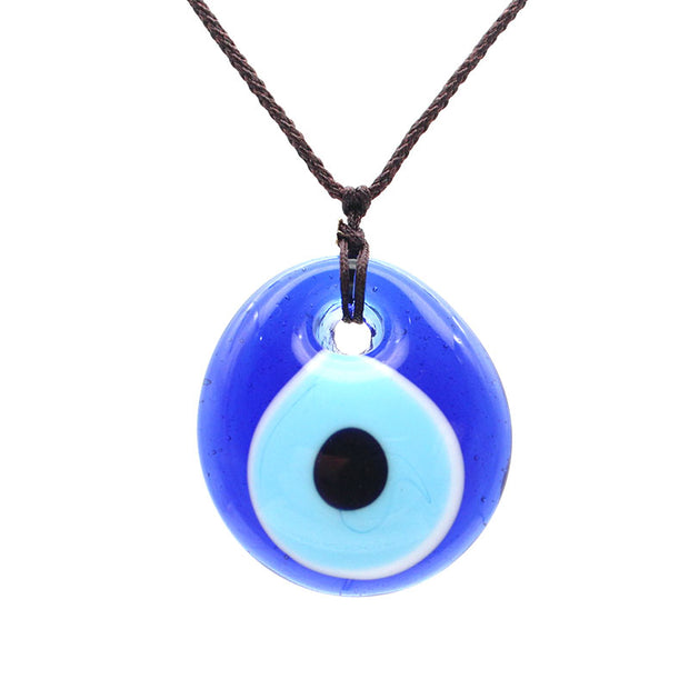 Blue eye glass pendant
